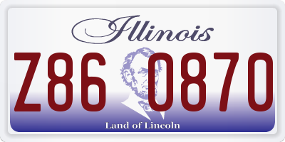 IL license plate Z860870