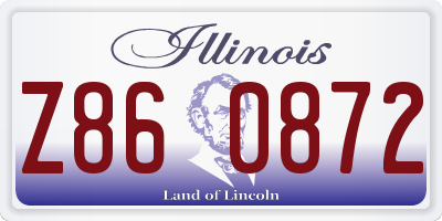 IL license plate Z860872