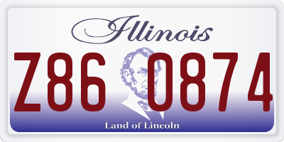IL license plate Z860874