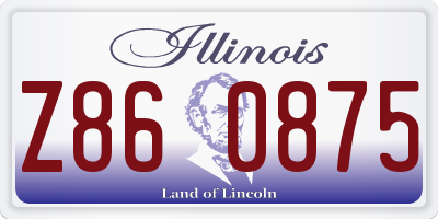 IL license plate Z860875