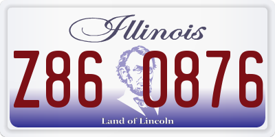 IL license plate Z860876