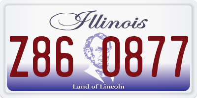 IL license plate Z860877