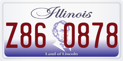 IL license plate Z860878