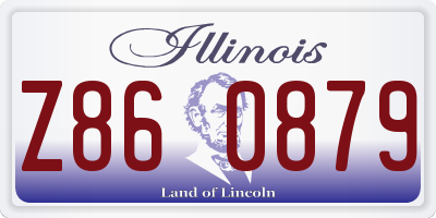 IL license plate Z860879