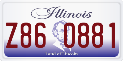 IL license plate Z860881