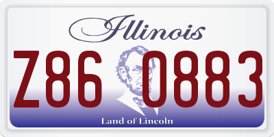 IL license plate Z860883