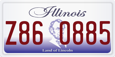 IL license plate Z860885