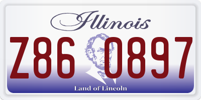 IL license plate Z860897