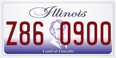 IL license plate Z860900