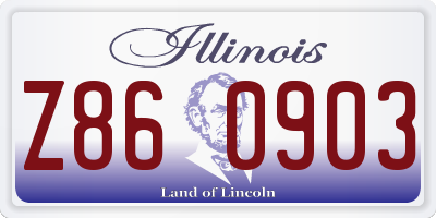 IL license plate Z860903
