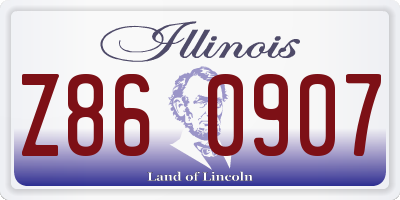 IL license plate Z860907