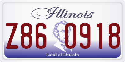 IL license plate Z860918