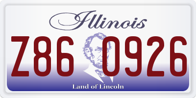 IL license plate Z860926