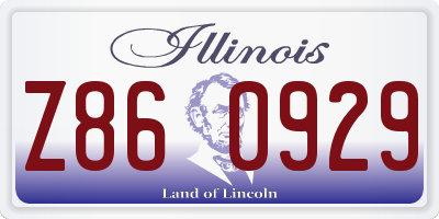 IL license plate Z860929