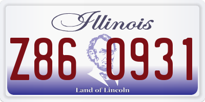 IL license plate Z860931