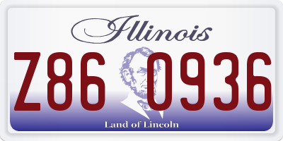 IL license plate Z860936