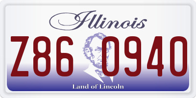 IL license plate Z860940