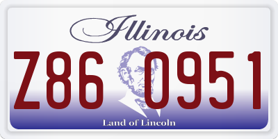 IL license plate Z860951
