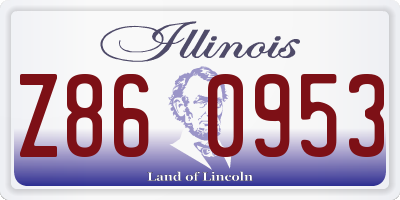IL license plate Z860953