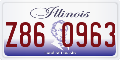 IL license plate Z860963