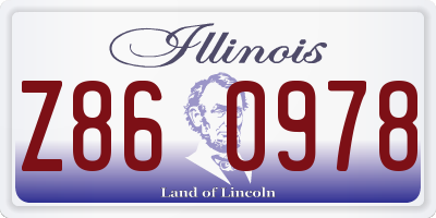 IL license plate Z860978
