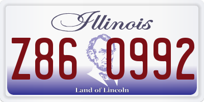 IL license plate Z860992