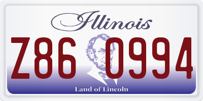 IL license plate Z860994