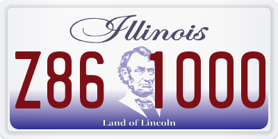 IL license plate Z861000