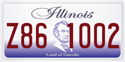 IL license plate Z861002
