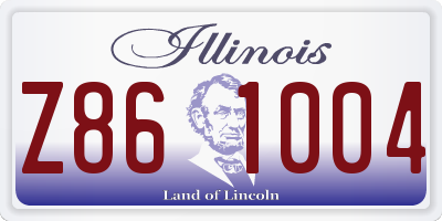 IL license plate Z861004