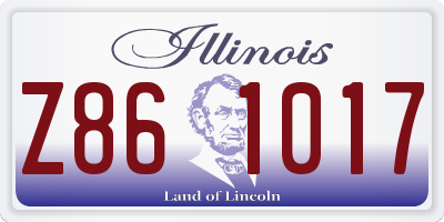 IL license plate Z861017