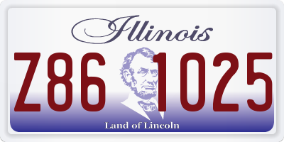 IL license plate Z861025