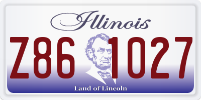 IL license plate Z861027