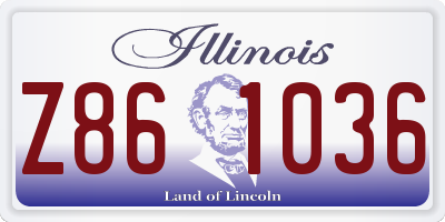 IL license plate Z861036