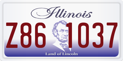 IL license plate Z861037