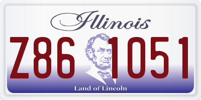 IL license plate Z861051