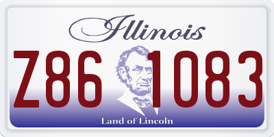 IL license plate Z861083