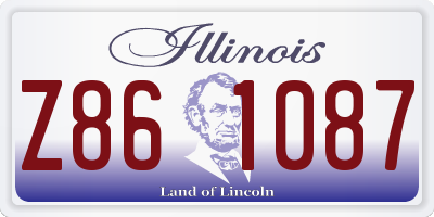 IL license plate Z861087