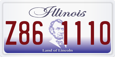 IL license plate Z861110