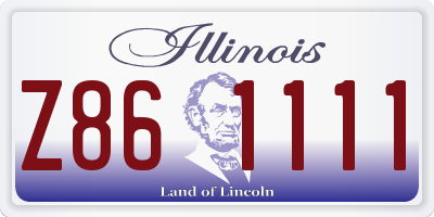 IL license plate Z861111