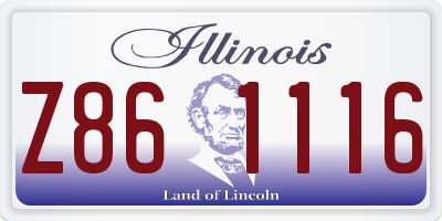 IL license plate Z861116