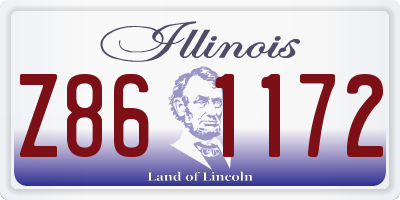 IL license plate Z861172