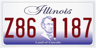 IL license plate Z861187