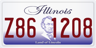 IL license plate Z861208