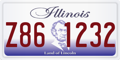 IL license plate Z861232