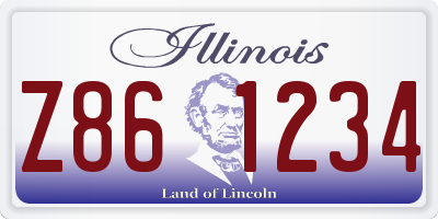IL license plate Z861234