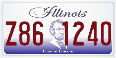 IL license plate Z861240