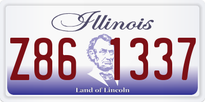 IL license plate Z861337