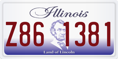 IL license plate Z861381