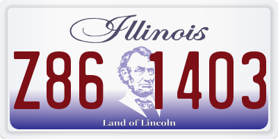 IL license plate Z861403